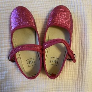 Girl GAP ballet shoes flats  size 10T, pink sparkl